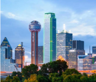Dallas skyline representing Utopia Brands global expansion